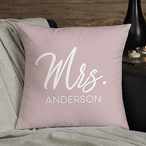Stamped Elegance Personalized 14-inch Velvet Throw Pillow - 23557-SV
