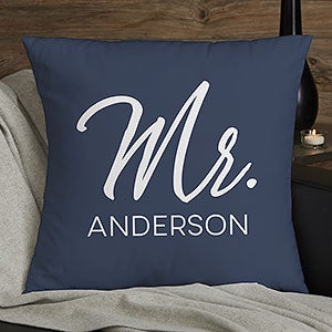 Stamped Elegance Personalized 18-inch Velvet Throw Pillow - 23557-LV