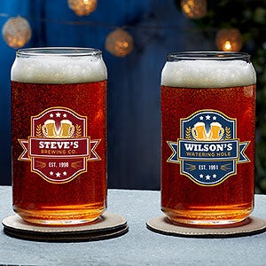 New Beer Label Personalized Beer Can Glass - 23565-BC