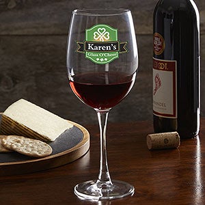 Cup O Cheer Personalized Irish Red Wine Glass - 23570-R