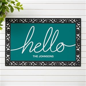 Hello & Welcome Personalized Doormat- 20x35 - 23572-M