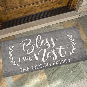 Bless Our Nest Personalized Doormat- 24x48 - 23576-O