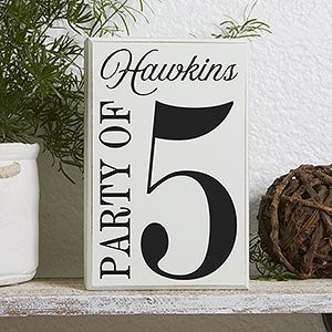 Family Number Personalized Rectangle Shelf Blocks - 23588