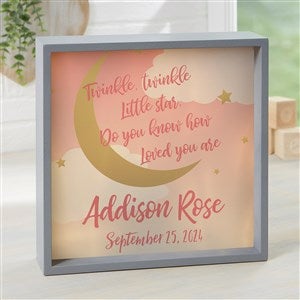 Beyond The Moon Personalized Grey LED Light Shadow Box- 10x10 - 23589-G-10x10