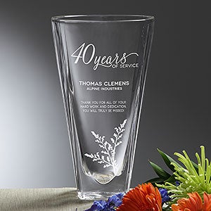 Retirement Personalized Crystal Vase - 23595