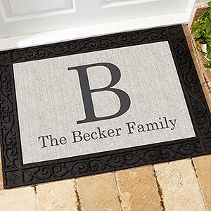 personalized outdoor rubber door mats