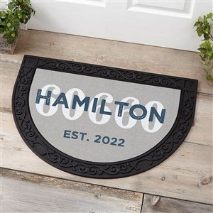Location Personalized Half Round Doormat - 23612