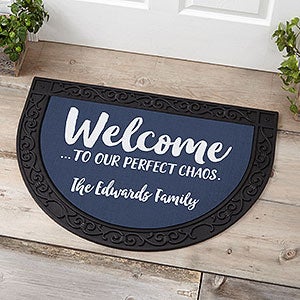 Perfect Chaos Personalized Half Round Doormat - 23613