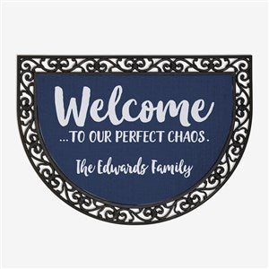Perfect Chaos Personalized Half Round Doormat - 23613