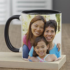 Photo Personalized Black Coffee Mug for Her - 23615-B
