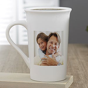 Photo Personalized Tall Latte Coffee Mug for Him - 23616-U