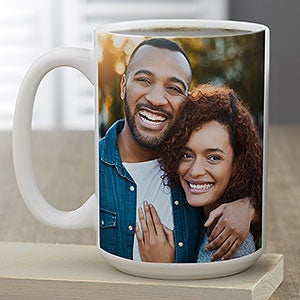 Romantic Photo Personalized Coffee Mug 15 oz.- White - 23617-L