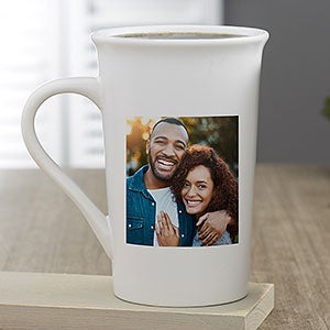 Romantic Photo Personalized Latte Mug 16 oz.- White - 23617-U