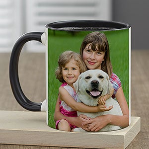 Pet Photo Personalized Black Coffee Mug - 23618-B