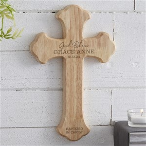 Christening Day Personalized Wood Cross - 23627
