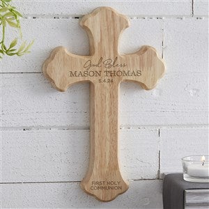 First Communion Personalized Wood Cross - 23628