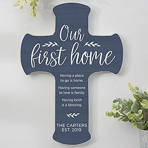 Our First Home Personalized Wall Cross - 8x12 - 23631