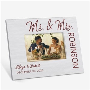 Stamped Elegance Wedding Personalized 4x6 Tabletop Frame Horizontal - 23638-TH