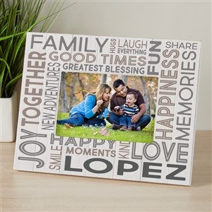 Family Word Collage Personalized 4x6 Tabletop Frame - Horizontal - 23639-TH