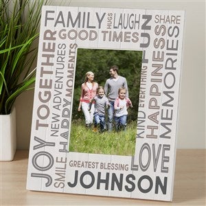 Family Word Collage Personalized 4x6 Tabletop Frame - Vertical - 23639-TV