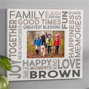 Family Word Collage Personalized 5x7 Wall Frame - Horizontal - 23639-WH