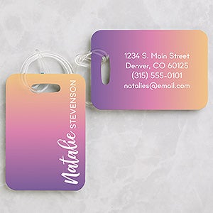 Ombre Name Personalized Luggage Tag 2 Pc Set - 23642