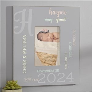 Modern All About Baby Girl Personalized 5x7 Wall Frame - Vertical - 23643-WV