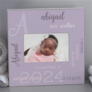 Modern All About Baby Girl Personalized 4x6 Box Frame - Horizontal - 23643-BH
