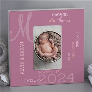 Modern All About Baby Girl Personalized 4x6 Box Frame - Vertical - 23643-BV