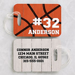 Basketball Personalized Luggage Tag 2 Pc Set - 23644