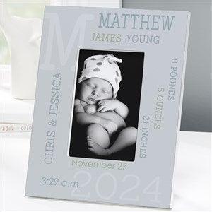 Modern All About Baby Boy Personalized 4x6 Tabletop Frame - Vertical - 23645-TV