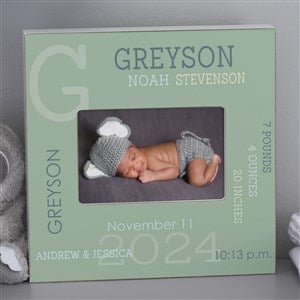 Modern All About Baby Boy Personalized 4x6 Box Frame - Horizontal - 23645-BH