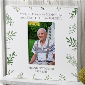 Botanical Memorial Personalized 4x6 Box Frame - Vertical - 23648-BV