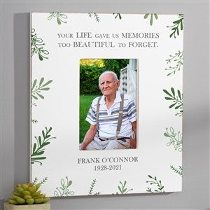 Botanical Memorial Personalized 5x7 Wall Frame - Vertical - 23648-WV