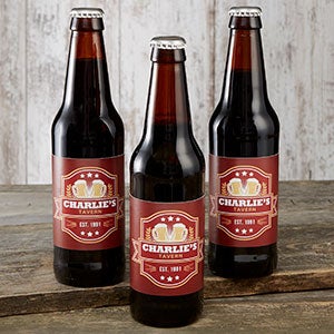 Watering Hole Personalized Beer Bottle Labels - 23659-B