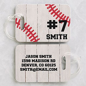 Baseball Personalized Luggage Tag 2 Pc Set - 23672