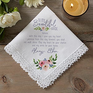 To My Bride Personalized Wedding Handkerchief - 23678