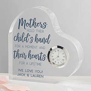 Moments With Mom Personalized Colored Heart Clock - 23685