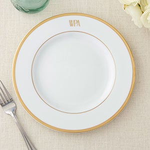 Pickard Signature Gold Monogrammed Salad Plate - 23700D