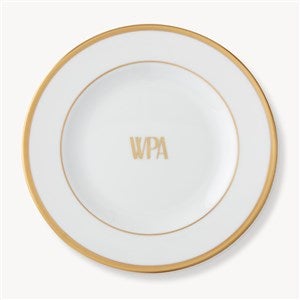Pickard Signature Gold Monogrammed Butter Plate - 23701D