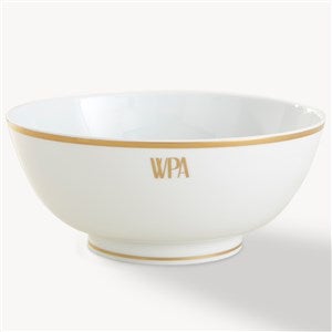 Pickard Signature Gold Monogrammed Round Vegetable Bowl - 23707D