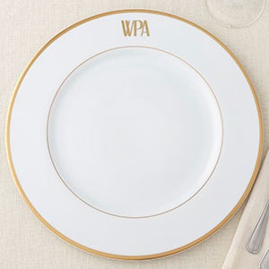 Pickard Signature Gold Monogrammed Charger Plate - 23708D