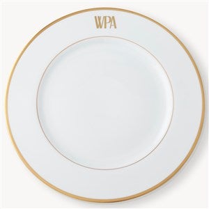 Pickard Signature Gold Monogrammed Charger Plate - 23708D