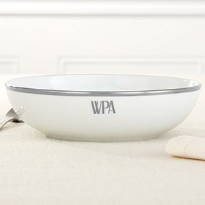 Pickard Signature Platinum Monogrammed Soup Bowl - 23715D