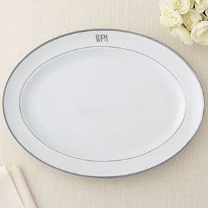 Pickard Signature Platinum Monogrammed Large Platter - 23717D