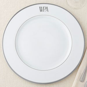 Pickard Signature Platinum Monogrammed Charger Plate - 23719D