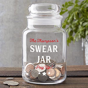 Personalized Glass Swear Jar - 23744