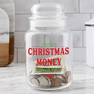 Christmas Money Personalized Glass Jar - 23749
