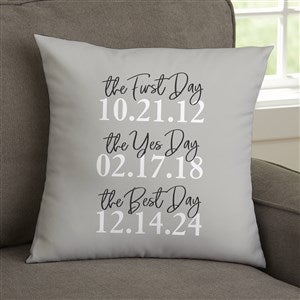 The Best Day Personalized 14-inch Throw Pillow - 23755-S
