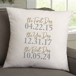 The Best Day Personalized 18-inch Throw Pillow - 23755-L